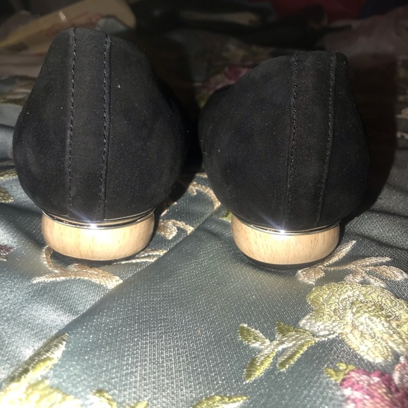 Zara suede/leather wooden heel flat NWOT - Picture 3 of 5